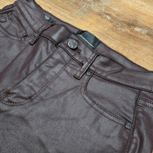 White House Black Market Burgundy Skinny Jeans Size 2 Petite - Picture 2 of 7